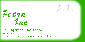 petra kac business card